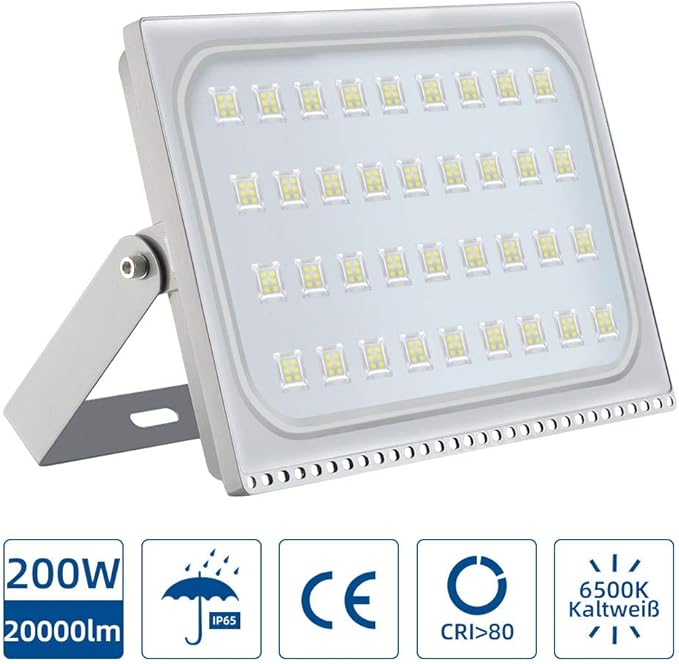 Foco LED 200W, Reflector Foco Proyector LED para Exteriores ...