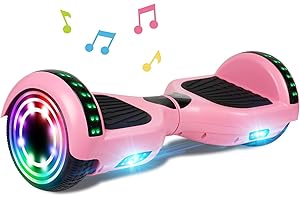 VEVELINE Electric Scooter for Kids, 6.5" Two-Wheel Self Balancing Electric Scooter Bluetooth (Pink)