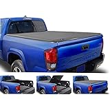 Amazon Com Maxmate Soft Tri Fold Truck Bed Tonneau Cover Compatible With 2005 2015 Toyota Tacoma Fleetside 5 Bed Automotive