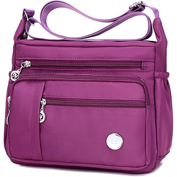 JXGSGOGO Women Multi Pocket Crossbody Bags Casual Waterproof Nylon