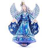 Jay Strongwater Night Angel Glass Ornament - SDH20098-250