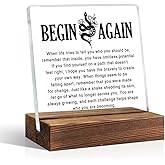 TOUNER Inspirational Power Quotes Office Decor Sign, Positive Quote Plaques Gifts for Women Mom Grandma Aunt Sister BFF (lucency055)