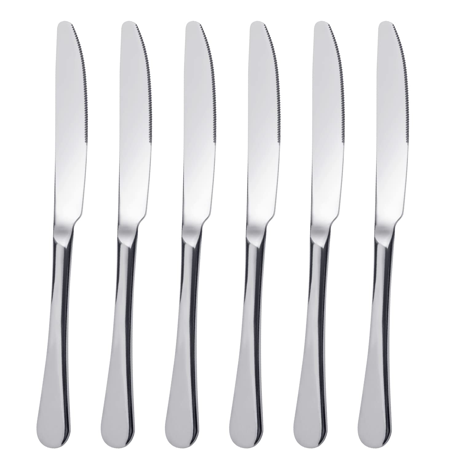 FOXAS Set of 6 Table Knife, Stainless Steel Dinner Knives, Stainless Steel Table knives, Table Cutlery Set of < Bon Appétit > Series, 23 CM