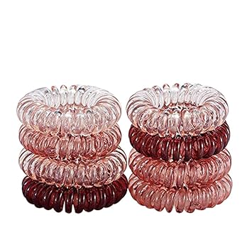 Amazon Com 8 Pcs No Crease Spiral Hair Ties Girls Stretchy