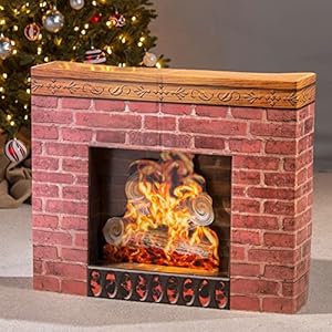 Amazon.com: Cardboard Christmas Fireplace Prop: Home &amp; Kitchen