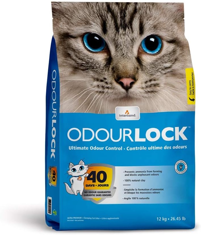ファンタジーワールド Cat Litter Box (12kg, Bentonite, Unscented, 40 days), Grey