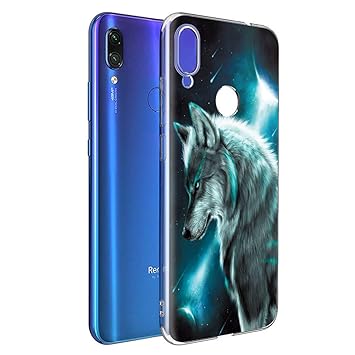 Yoedge Xiaomi Redmi Note 7 Hülle, TPU Silikon Transparent Schutzhülle Handyhülle mit Muster Motiv Case Ultradünn Stoßfest 360