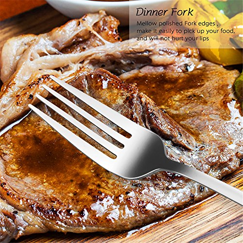 Silverware Set 6 Piece Cutlery Set Serve for 2, Healthy Flatware Set