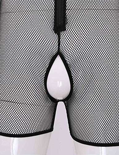 CHICTRY-Body-da-Uomo-Sexy-a-Rete-Lingerie-Hot-Aperto-Catsuit-Trasparente-Biancheria-Intima-Collant-Tuta-Corta-con-Cerniera-Maglietta-Senza-Maniche-Pigiama-Erotico-Mesh-Fishnet