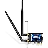 AX5400Mbps WiFi Card Wi-Fi 6E Bluetooth 5.2 Tri-Band AX210 PCIE Wireless WiFi Adapter Network Cards 6GHz/5GHz/2.4GHz MU-MIMO 