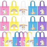 FHzytg 20Pcs Rainbow Party Favor Bags, Reusable Rainbow Gift Bags, Goodie Treat Candy Bags for Boy Girls Birthday Party Supplies Party Favors Room Decor