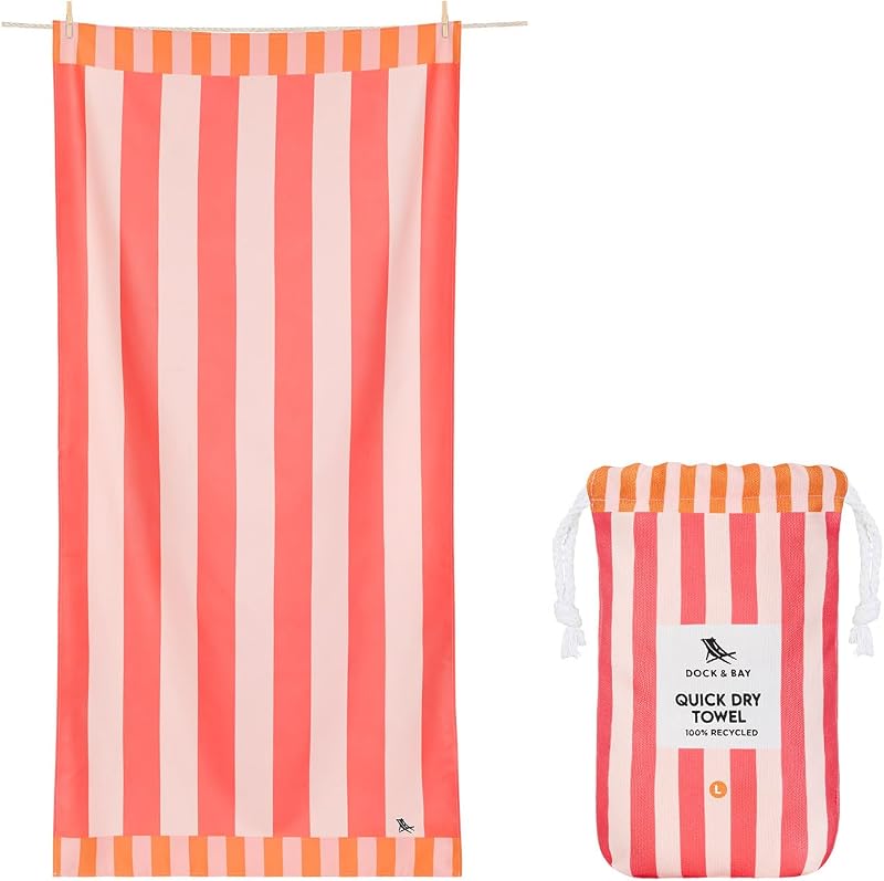 Dock & Bay Beach Towel Extra Large 200x90cm Raspberry Road Quick Dry