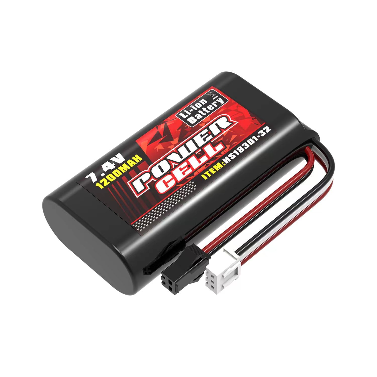 Womaqu 2S 1200mAh RC Auto Upgrade Accessories, 2S 7.4V 1200mAh Lithium-Ion Replacement Battery for 1/18 & Scale 18323 18303