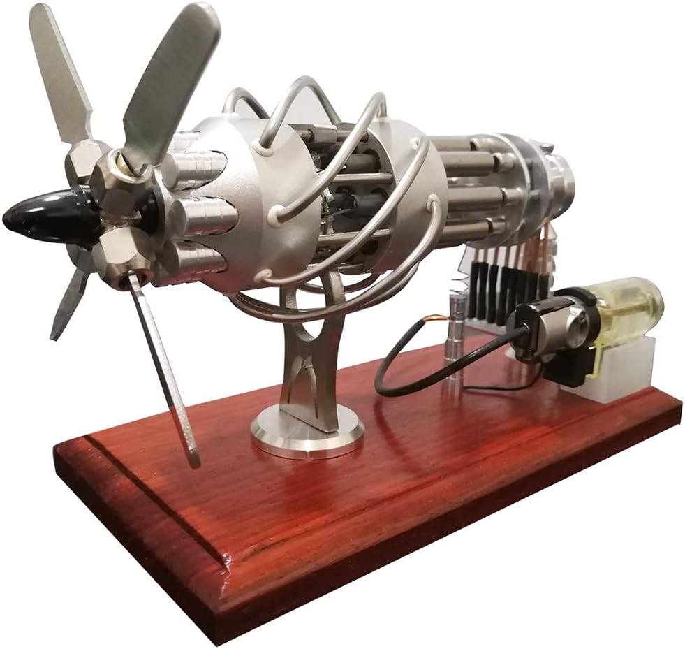 ColiCor 16 Cylinder Stirling Engine Model Swash Plate Glass Hot