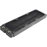 Dracaena.io 360mm Copper Water Cooling Radiator, 28mm, 2 G1/4 Ports, Black | Copper &amp; brass &middot; 14 micro-channels &middot; G1/4 &middot; high-TDP CPU+GPU &middot; fits EK, Alphacool, Barrow, XSPC builds