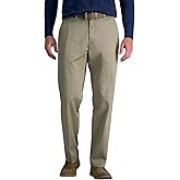 Haggar Mens Haggar Men's Wrinkle Free Performance Khaki Classic Fit Flat Front Pant