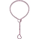 EverGlimp Slip Chain Necklace For Women, Black Heart O-Ring, Cuban Long Necklace Jewelry, Lariat Y-Necklace