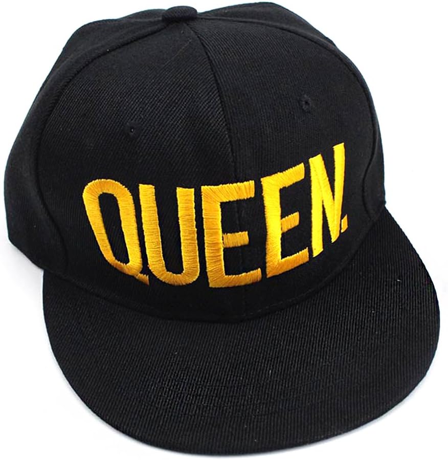 LAKALA King and Queen Fashion Couple Embroidered Snapback Caps Hip-Hop Hats