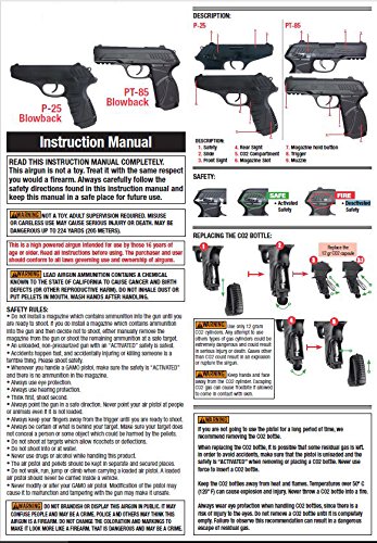 Gamo 611138054 P-25 Blowback CO2 Powered .177 Caliber Air Pistol,Black - Thumbnail 2