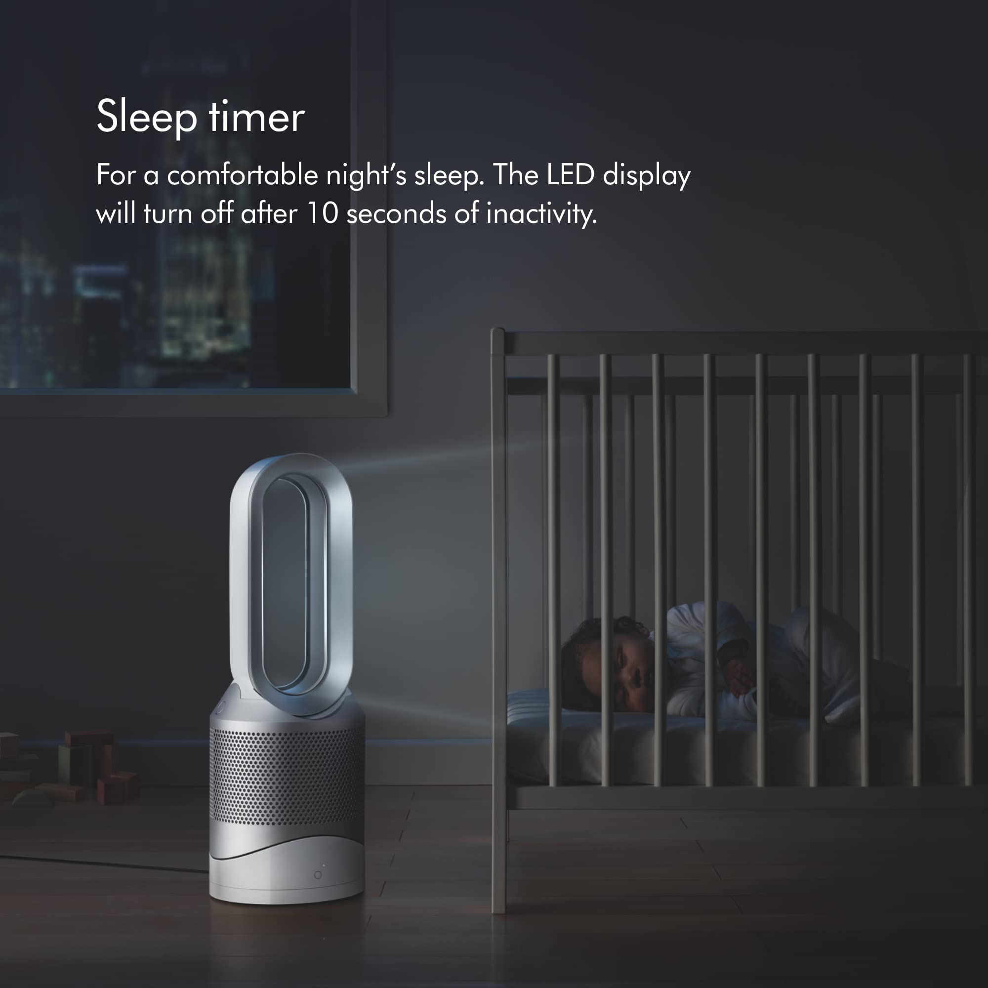 Dyson Pure Hot+Cool? HP01 Air Purifier, Heater & Fan - White/Silver