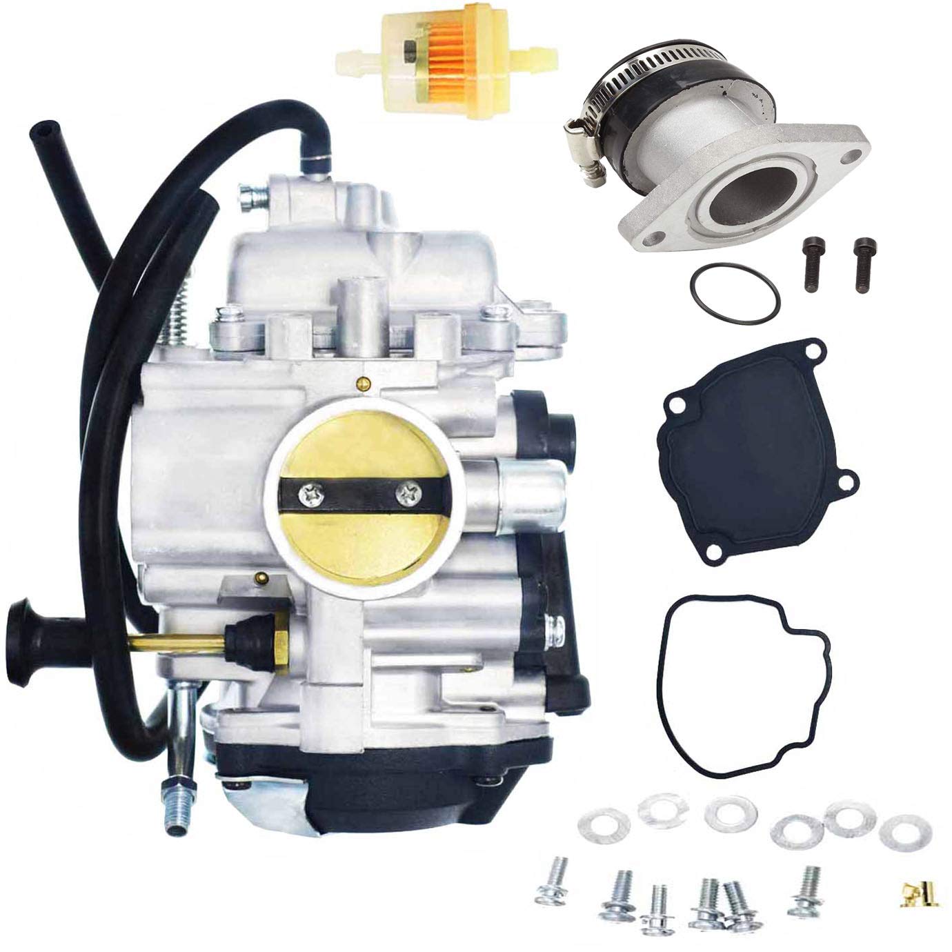 Carburetor & Intake Manifold – For Yamaha Bear Tracker 250 YFM250 ATV (4-Stroke)