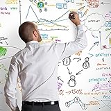 Green House Removable Whiteboard Sticker Dry Erase Whiteboard Wall Decal Peel & Stick Message Board Sticker with a Black Pen,17.7x78.74 Inches