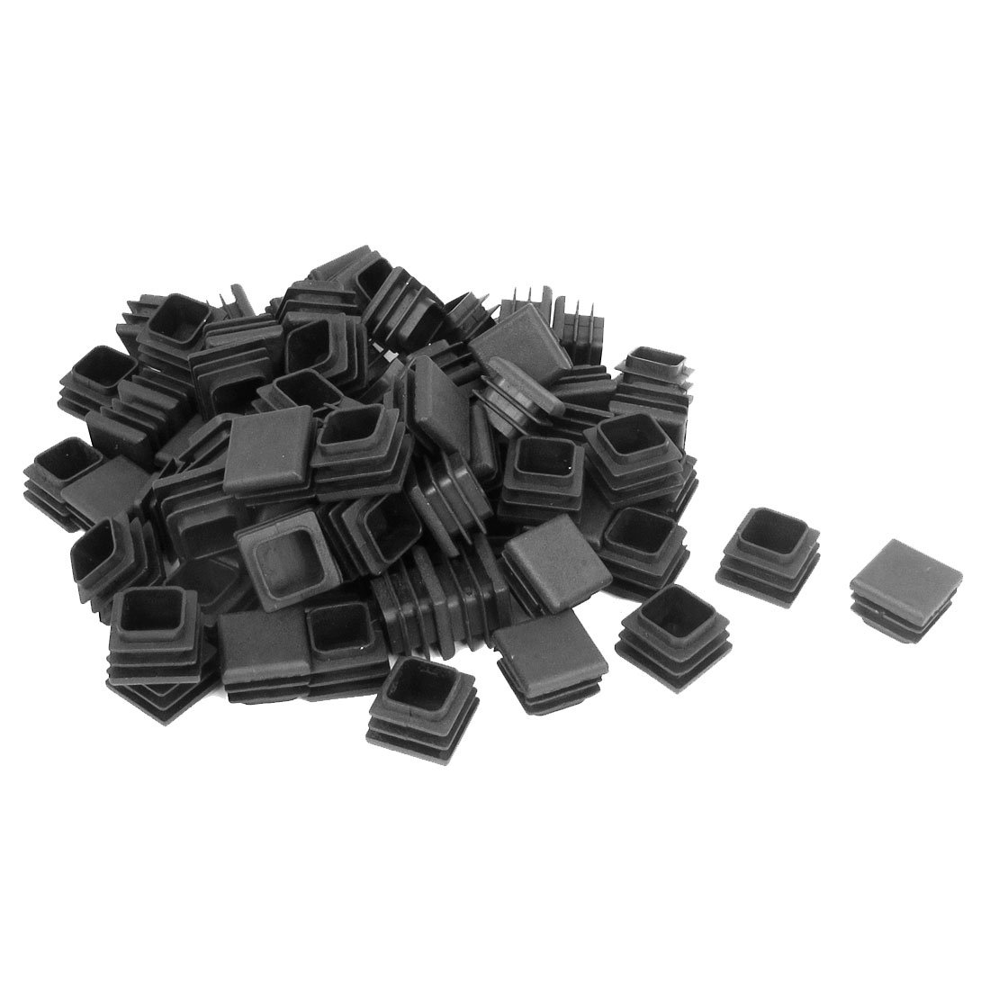 sourcing map Plastic Box Section Blanking End Caps Square Tube Bung Insert 20mm 100pcs