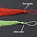 100PCS 13CM Thick Handmade DIY Tassels Multicolored Mini Tassels for Bookmarks Souvenir Jewelry Making, DIY Craft Accessory (25Colors, 5 Inches)