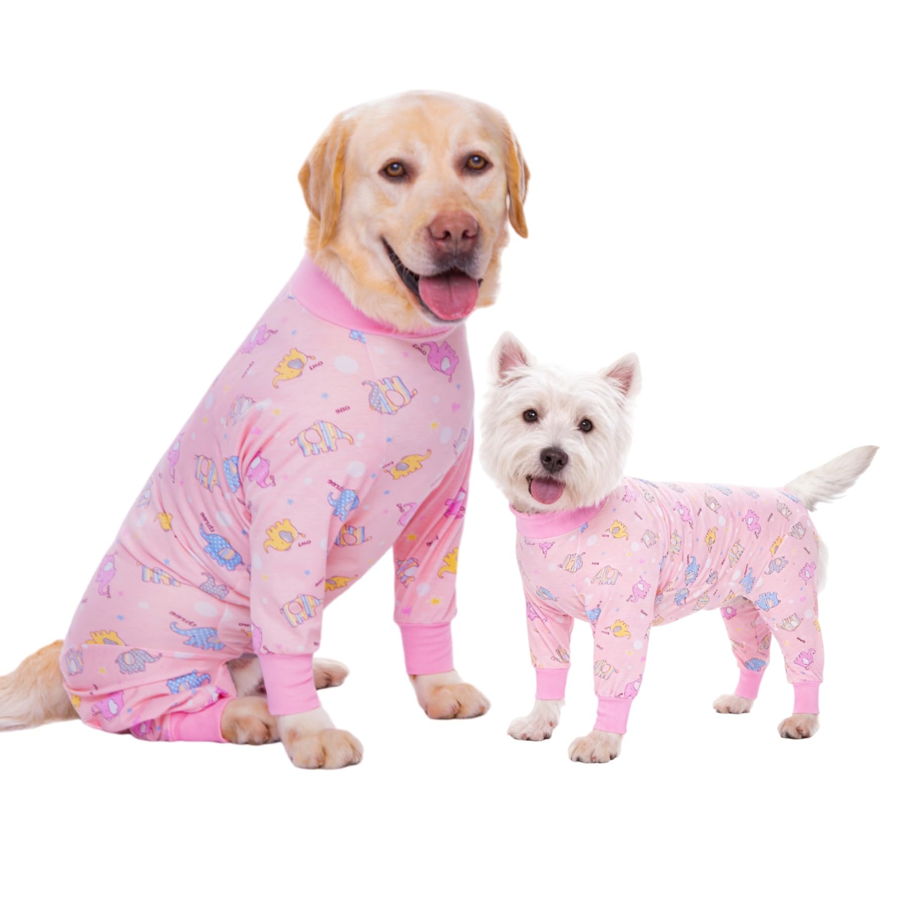 Dog Recovery Suit After Surgery Female Male, Medium Large Dog Neuter Shirt Cone Alternatives Prevent Licking Surgical Onesies(Elephant, XL)
