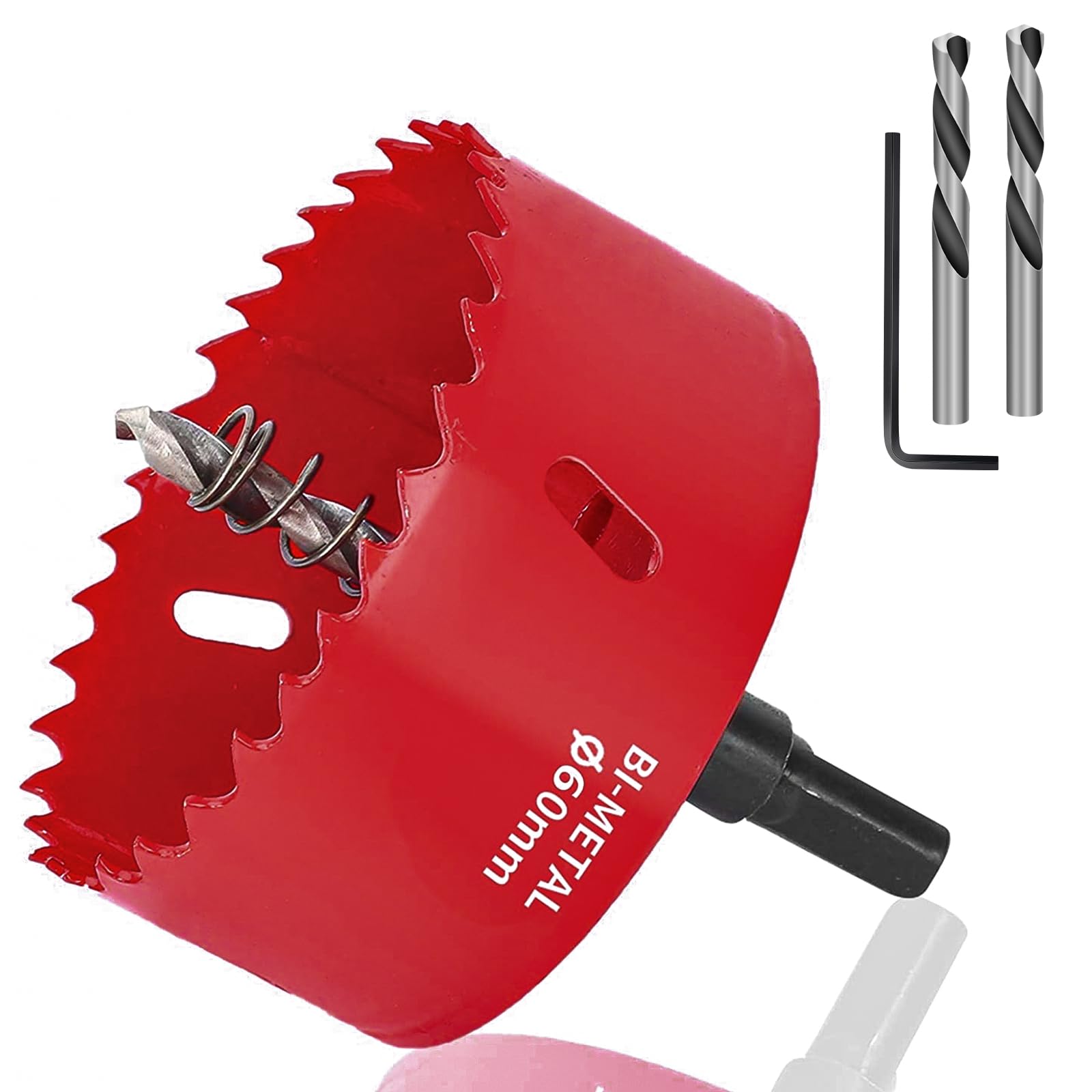 Bi-Metal Hole Saw 60mm, JatilEr M42 Hole Cutter Holesaw Metal Hole Opener Tool Drill Holes Cutters Kit Circular Drill Bits for Wood Aluminum Iron Sheet Pipe Plastic