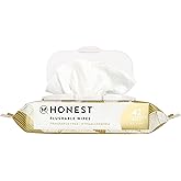 The Honest Company Hypoallergenic Flushable Wipes for Sensitive Skin, Gilded Wings, 42 Count