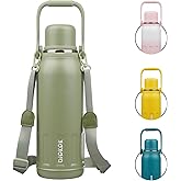 BJPKPK Insulated 50oz Thermal Water Bottle with Lid and Carry Handle Insulated Stainless Steel Water Bottles for Outdoor Sports,Army Green