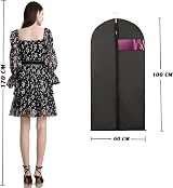 Niviy Garment Bags 60x100cm 5 Pack Moth Proof Zip Transparent PEVA view 4