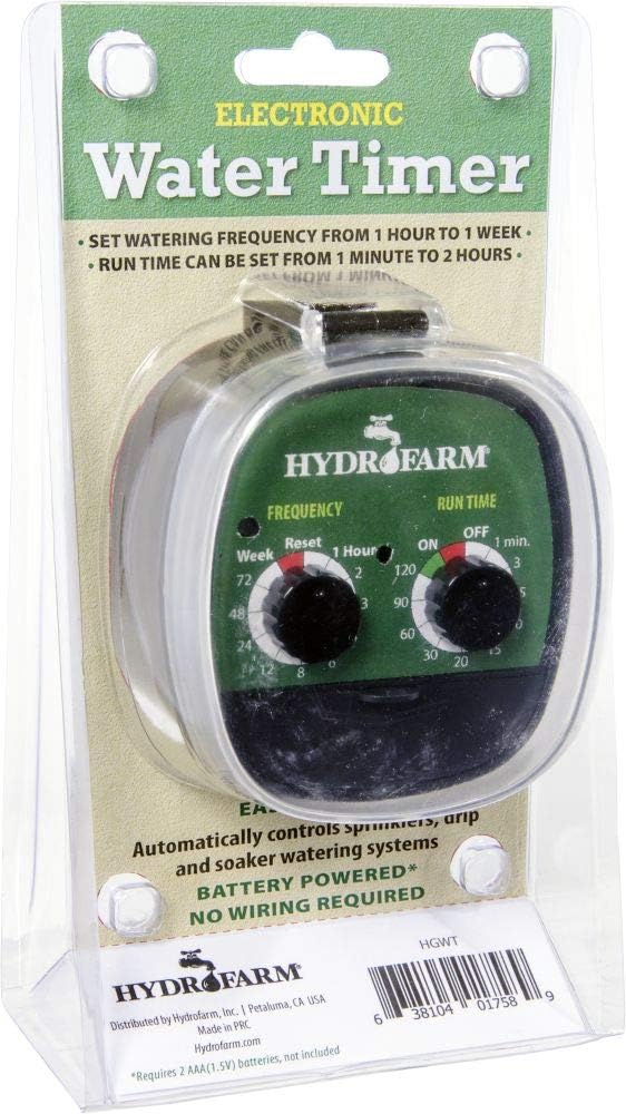 Hydrofarm HGWT Electronic Water Timer, Black and Green : Garden & Outdoor