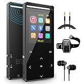 MP3 Player with Bluetooth 64GB,Sport Armband,Line-in rip Music,FM Record,HiFi,Shuffle Play,Time-Sleeper,Metal Shell, Matt,Gif