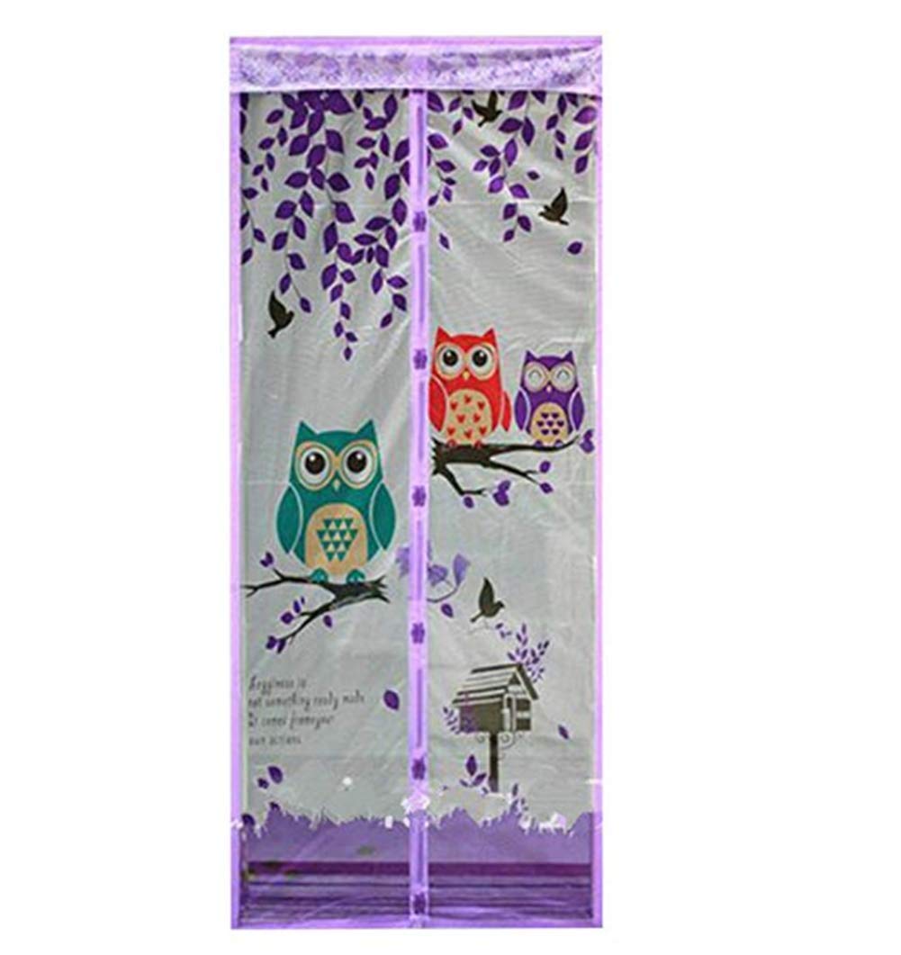 Magnetic Door Screen Fly Bug Mosquito Mesh Curtain for Balcony Sliding Doors Living Room,90x210cm (L)