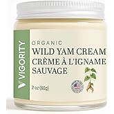 Vigority Organic Wild Yam Body Cream for Women - Made in USA