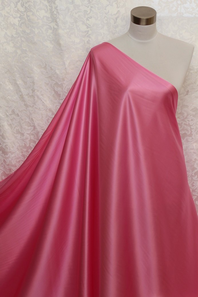 100% Pure Silk Charmeuse Fabric Pink 3 Yards
