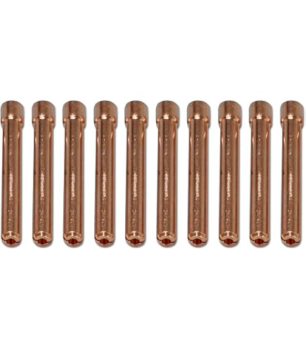 RIVERWELD 10-Pack TIG Alumina Nozzles – #10 Ceramic Shield Cups, 16.0mm Orifice, Fit QQ300/DB/SR/WP 17/18/26 Torches