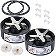 GahsElec Replacement Nutribullet Pro Extractor Cross Blade, 2PCS Blender Blade Replacement Parts for Nutribullet Pro 600&900, Nutribullet Replacement Blade for SKU: NBM-BA031AMZ, Diameter 4"(2 Pack)