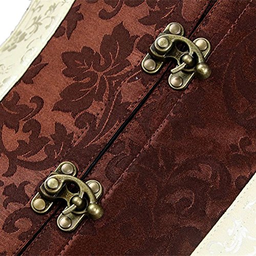 Woboren-Donna-Corsetto-Underbust-Bustino-Sottoseno-Steampunk-Pelle-Gotico-in-Top