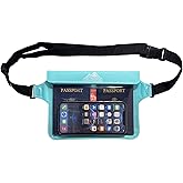 DRLOKPAK Waterproof Waist Bag Pouch Fanny Pack Bum Bag with Secret Holder Keeps Your Phone Kindle Wallet Watch & Valuables Dry - Perfect for Surf Canoe Swim Snorkel Dive Beach Pool(Lime Green)