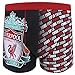 Liverpool FC Official Gift Mens Crest Boxer Shorts YNWA Black Grey Medium