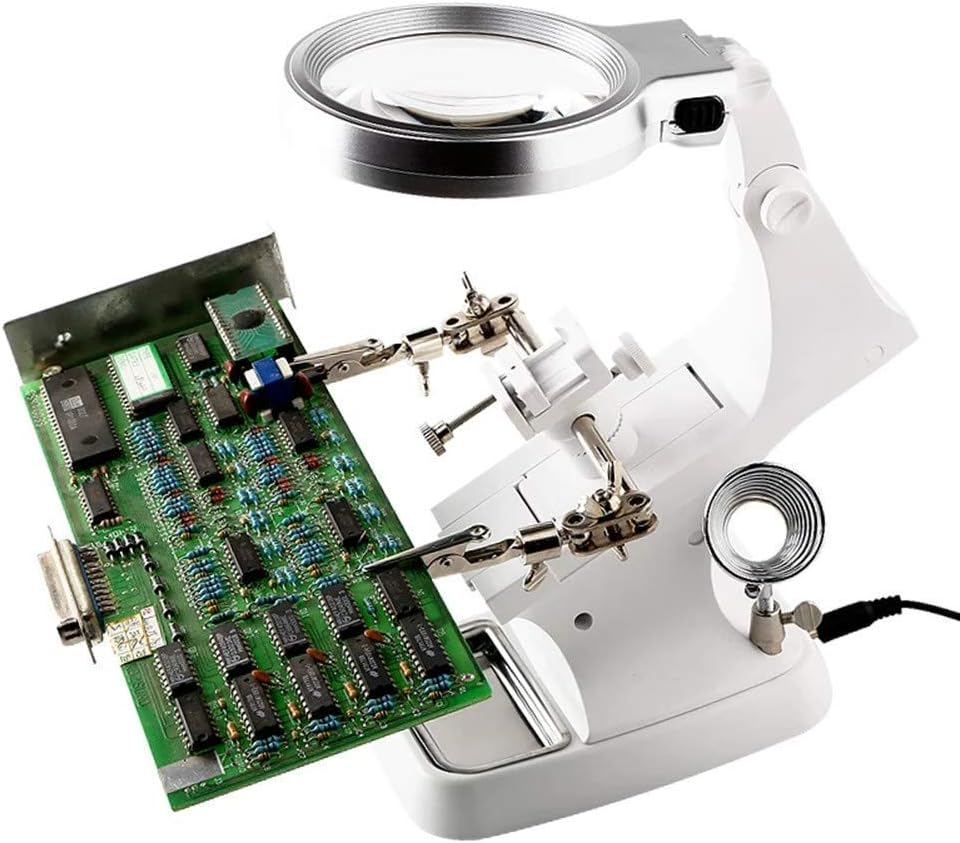 Magnifier Desktop Magnifying Glass with LED Light 3X 4.5X Optics HD Glass Lens Reading Magnifier