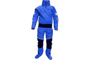 DRRYFSH Dry Suits for Men in Cold Water Water Rescue Suit with Detachable Hood for Whitewater Canyoneering Kayaking Exploring