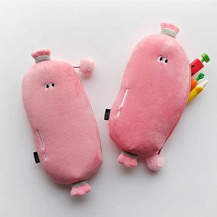 Amazon 可愛い ソーセージキャラクター ペンケース筆箱 小物 コスメポーチ にんじん ボールペン 1本 贈呈 ペンケース 文房具 オフィス用品