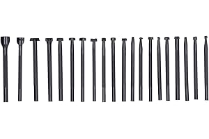 20Pcs Leather Stamping Tools Set, DIY Leather Stamp Punch Tools with Anti Slip Handle, Alloy Steel Leather Stamps for Craftin