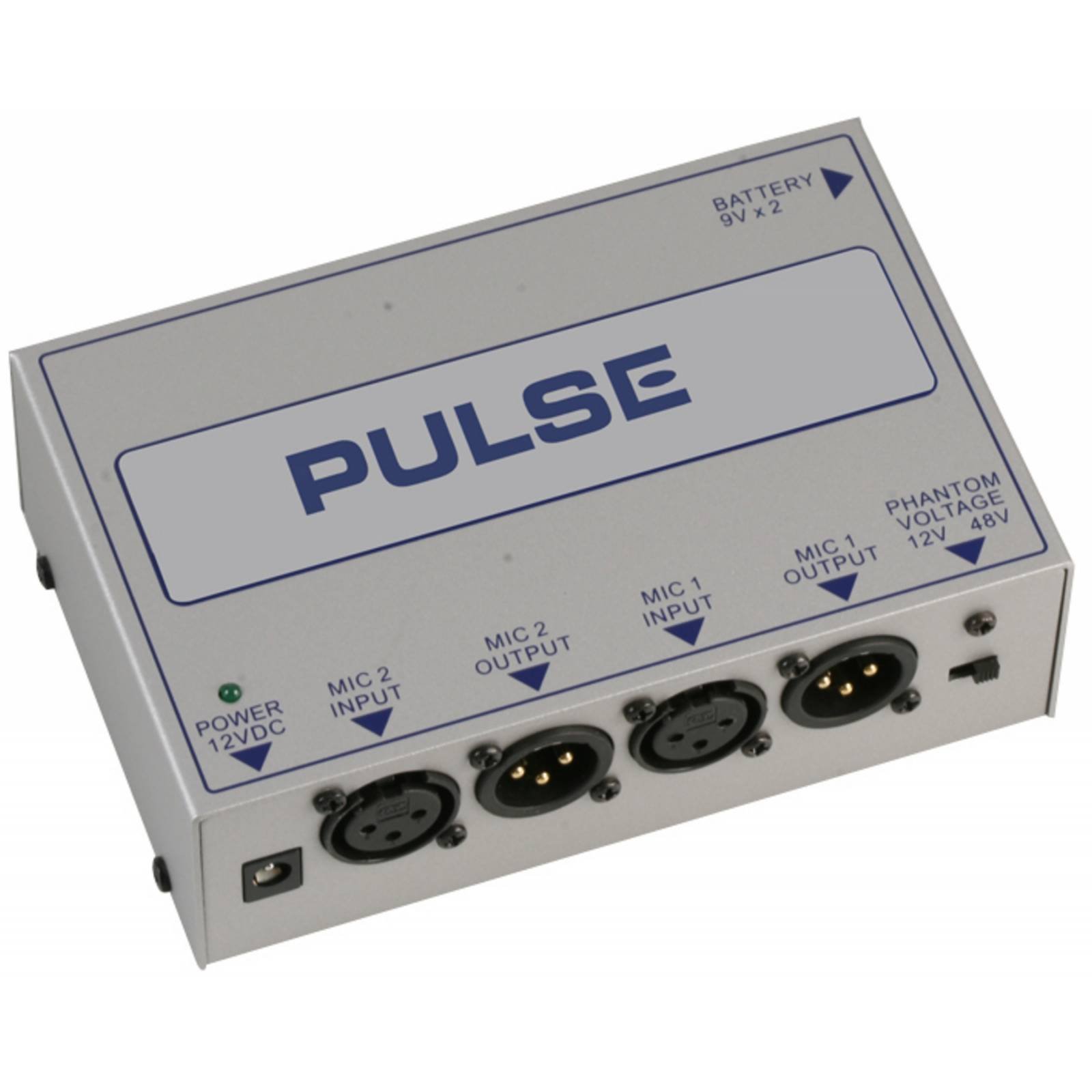 PULSE Dual Phantom Power Supply – 12V/48V Switchable, Battery or DC Powered, Dual XLR Inputs/Outputs, Compact & Portable – PH‑PSU DUAL