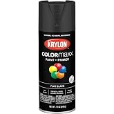 Krylon ColorMaxx 12 Oz. Flat Spray Paint, Black - 1 Each