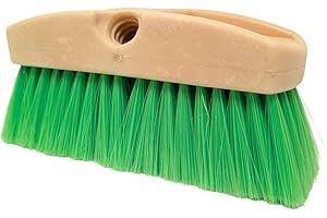 Teravan Green Flow Through Brush Head, 8-Inch Extra Soft Bristle Brush for Gentle Car Wash, RV, Boat, Window & Floor Cleaning